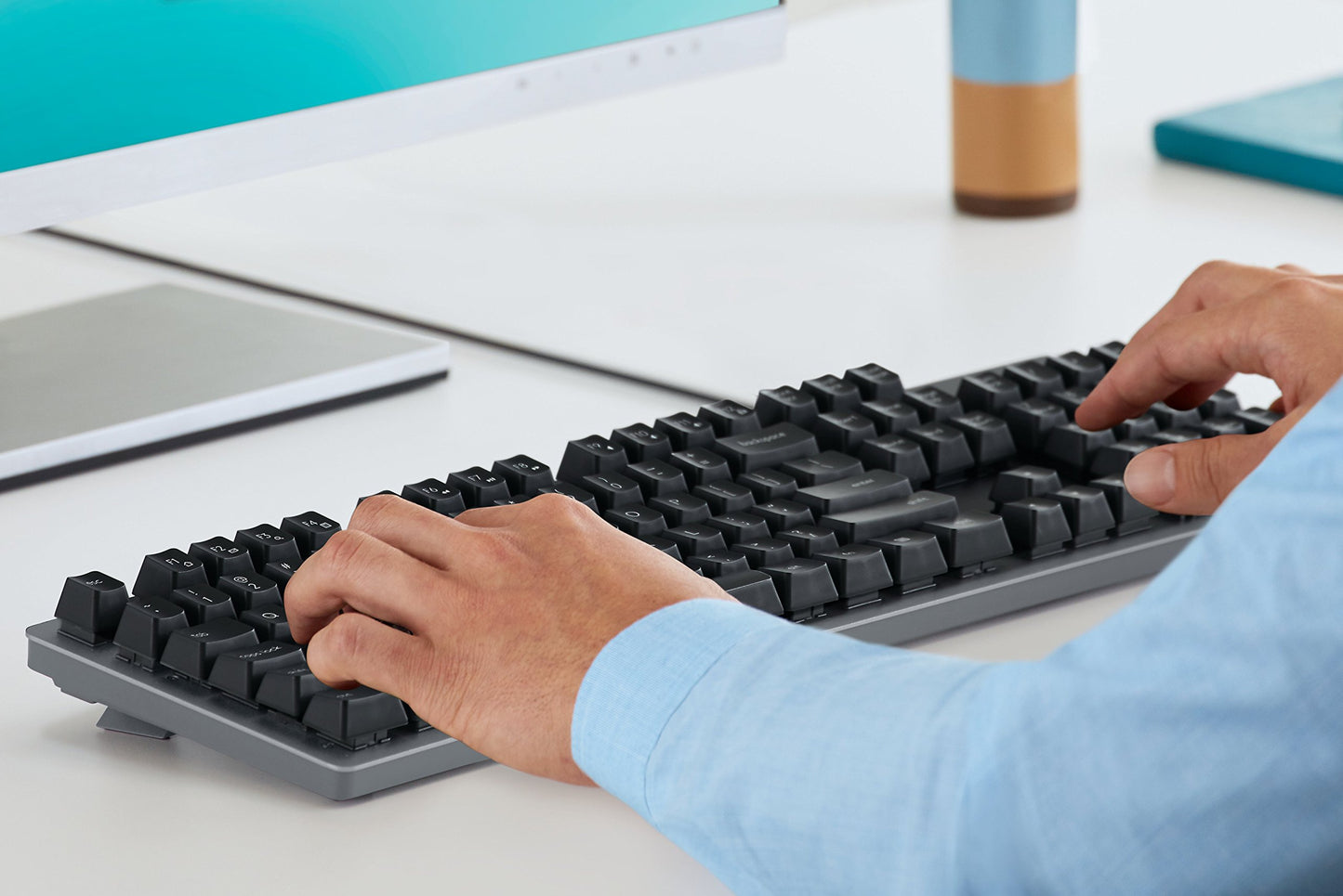 Logitech K840 Mechanical Keyboard with Romer G Mechanical Switches for PC (920-008350)