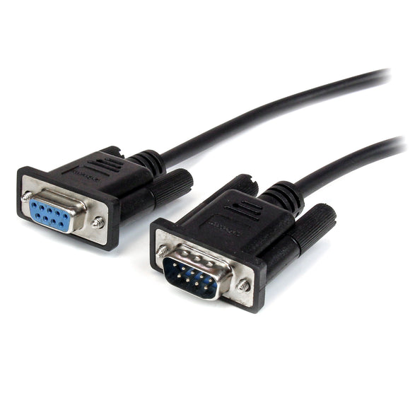 StarTech.com Straight Through DB9 RS232 Serial Extension Male to Female Cable, 1m, Balck (MXT1001MBK)
