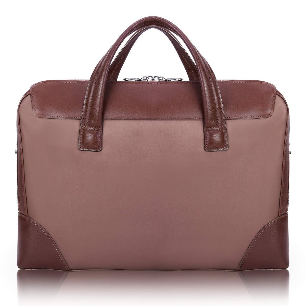 McKlein 18564 USA Harpswell 17" Nylon Dual Compartment Laptop Briefcase Khaki