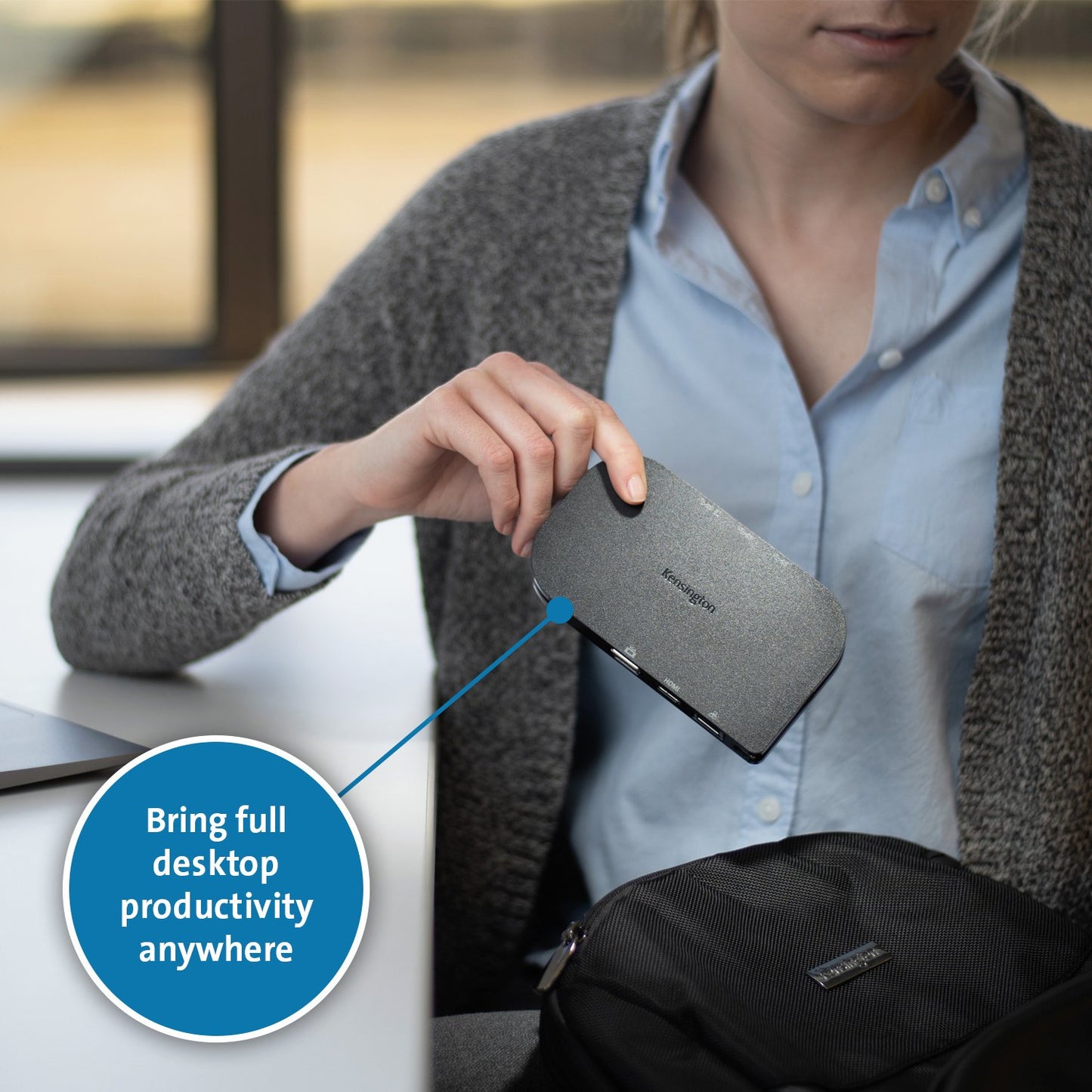 Kensington SD1600P USB-C Travel Dock 4K with Pass-Through USB-C Charging (K33968WW)