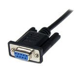 StarTech.com SCNM9FM2MBK 2m DB9 RS232 Serial 9-Pin Null Modem Female to Male Cable, Black