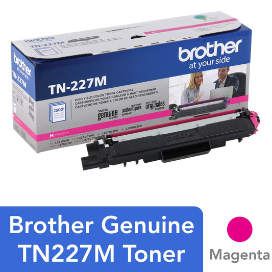 Brother Genuine TN227M, High Yield Toner Cartridge, Replacement Magenta Toner, Page Yield Up to 2,300 Pages, TN227, Amazon Dash Replenishment Cartridge