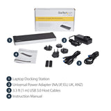 StarTech.com Dual Monitor KVM Docking Station - for Two Laptops - 4K - File Transfer - Universal Laptop Docking Station (USB3DDOCKFT)