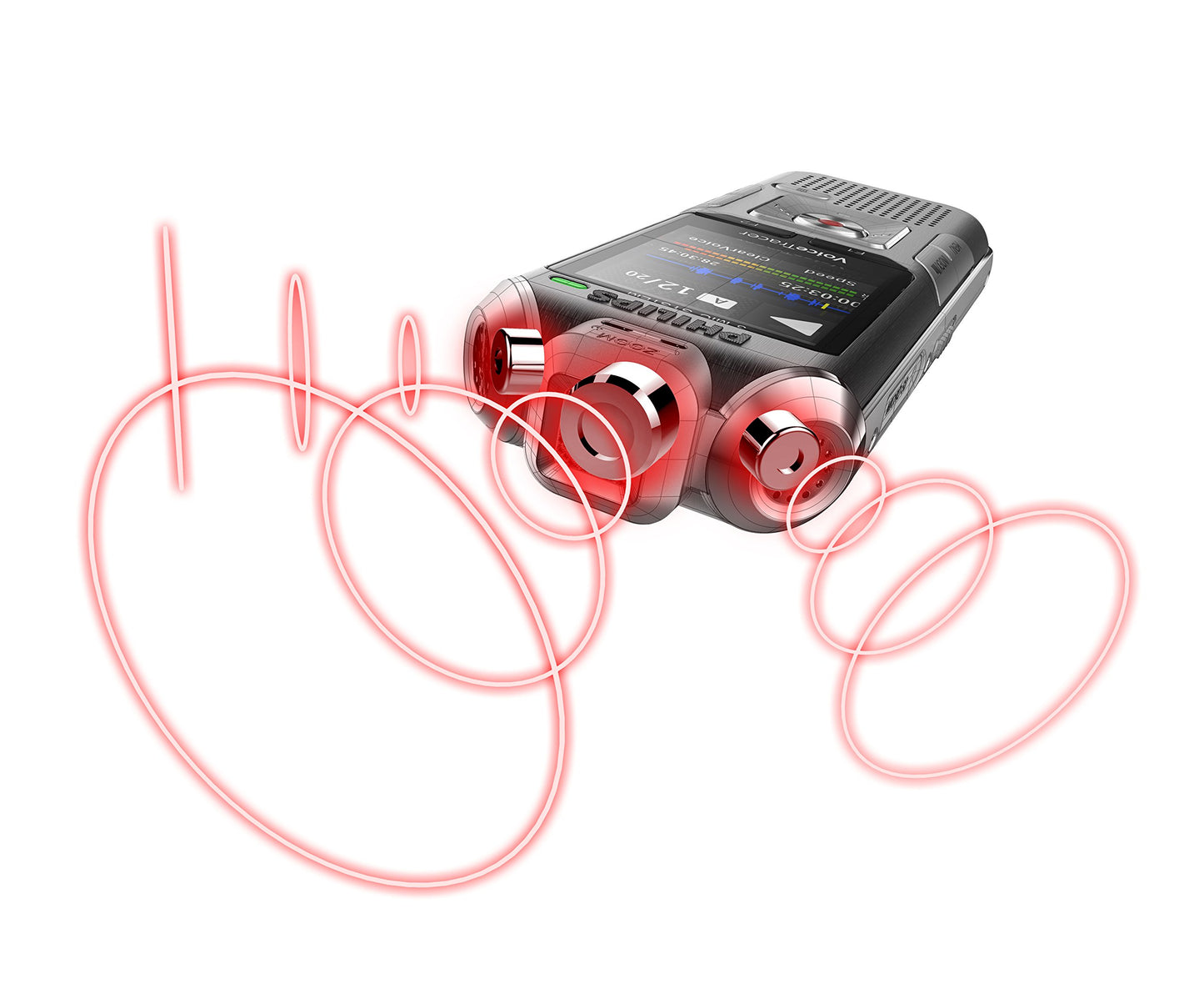 Voice Tracer Digital Audio Recorder with 3Mic AutoZoom+ Technology