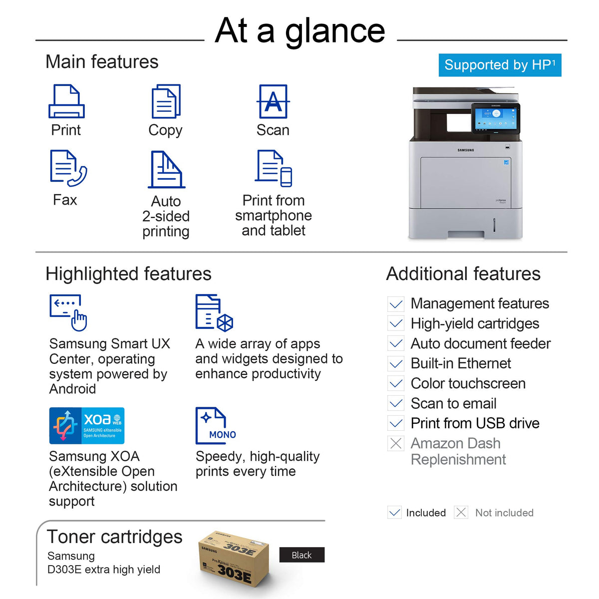 Samsung ProXpress SL-M4560FX Laser Multifunction Printer 7" (SS399C#BGJ)