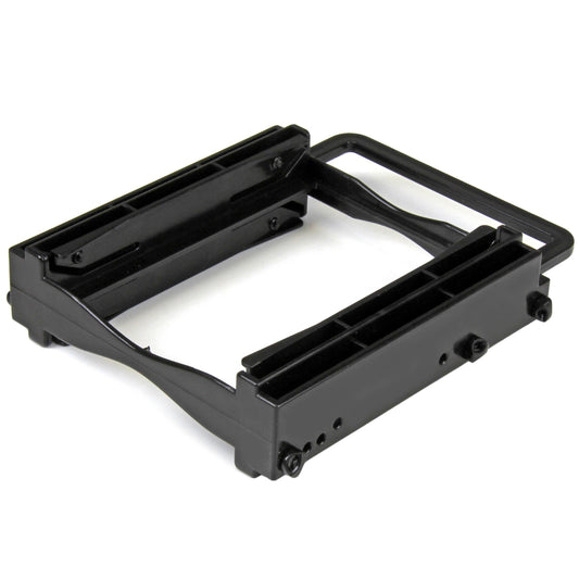 STARTECH Dual 2.5" SSD/HDD Mounting Bracket for 3.5" Drive Bay-Tool(BRACKET225PT), Black