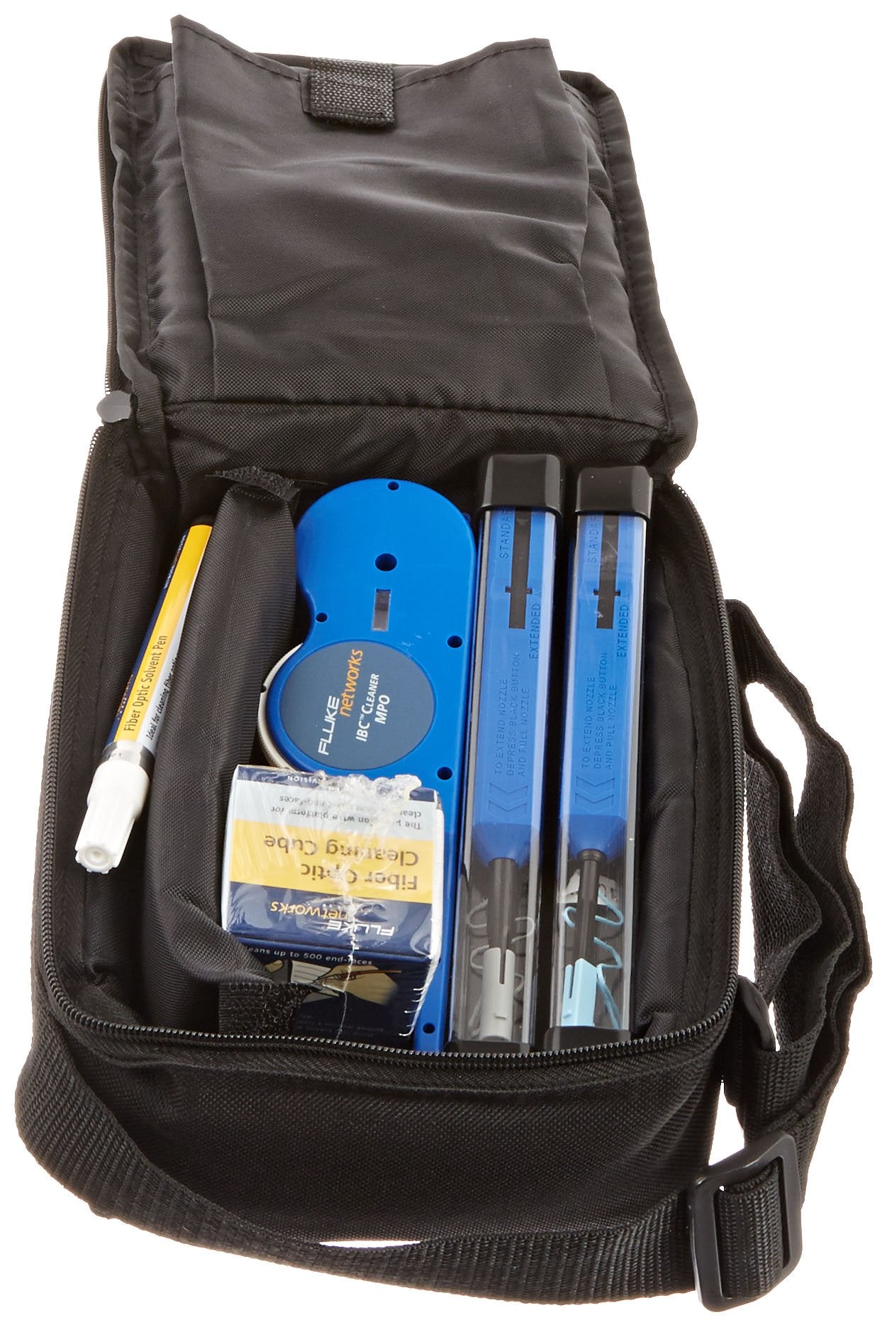 Fluke Networks NFC-KIT-CASE-E Enhanced Fiber Optic Cleaning Kit, Fiber Tester Accessory
