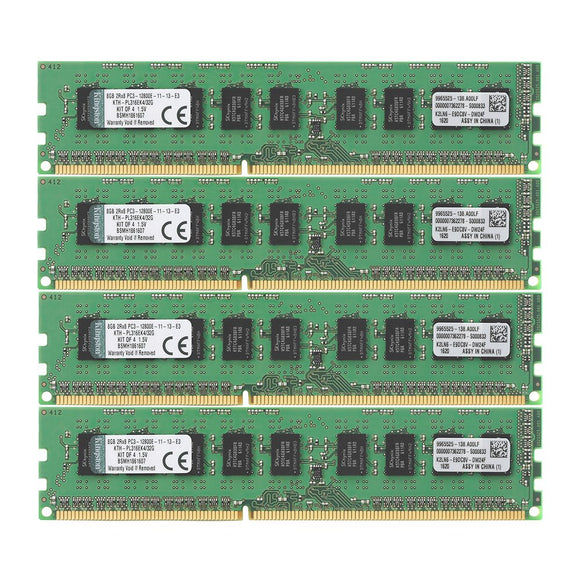Kingston Technology 32GB Kit of 4 (4 x 8GB) DDR3 1600MHz PC3-12800 ECC DIMM Memory for Select HP/Compaq Desktops KTH-PL316EK4/32G