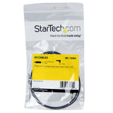 STARTECH MU3MMSRA 3 feet Slim 3.5mm to Right Angle Stereo Audio Cable - M/M, Black