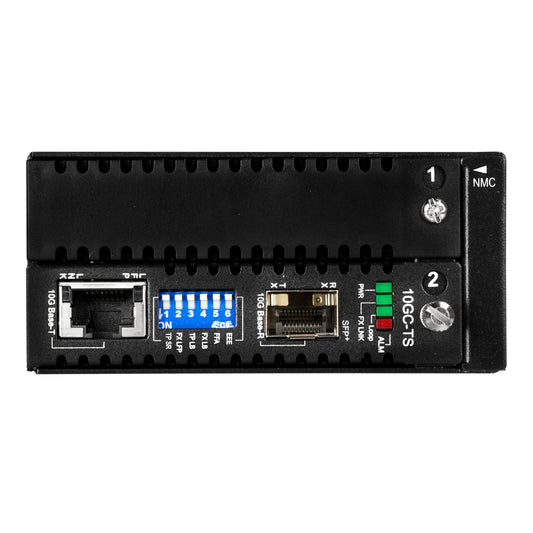 StarTech.com 10 Gigabit Ethernet Copper-to-Fiber Media Converter - Open SFP+ - Managed - 10G Ethernet Media Converter (ET10GSFP)