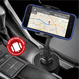 Macally Adjustable Automobile Cup Holder Phone Mount for iPhone Xs XS Max XR X 8 8+ 7 7 Plus 6s Plus 6s SE Samsung Galaxy S10 S10E S9 S9+ S8 S7 Edge S6 Note 5, Xperia, iPod, Smartphone, GPS (MCUPMP)