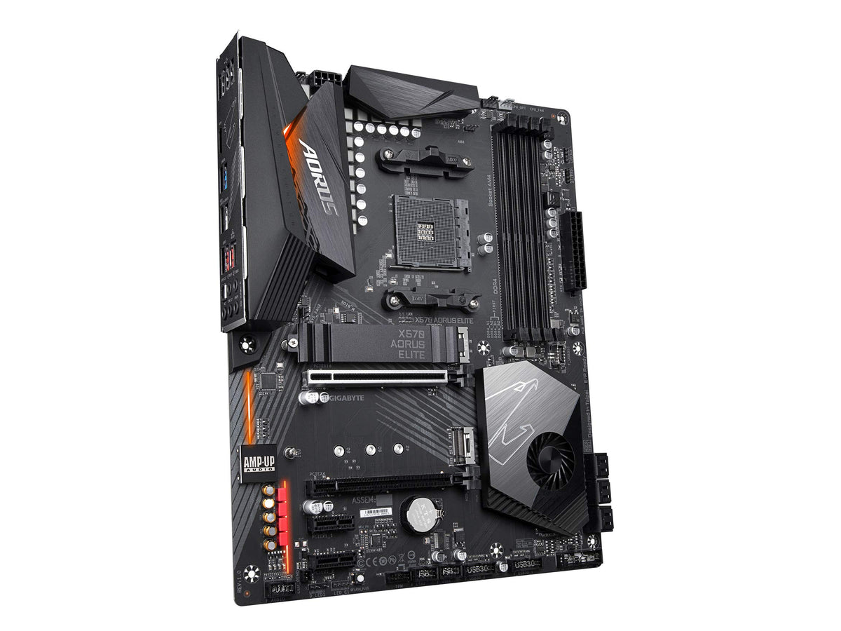 GIGABYTE X570 AORUS Elite (AMD 3rd Gen Ryzen AM4/X570/ATX/PCIe4.0/DDR4/Realtek ALC1200/Rear USB 3.1 Gen2 Type C/RGB Fusion 2.0/Dual M.2 Thermal Guard/Gaming Motherboard)
