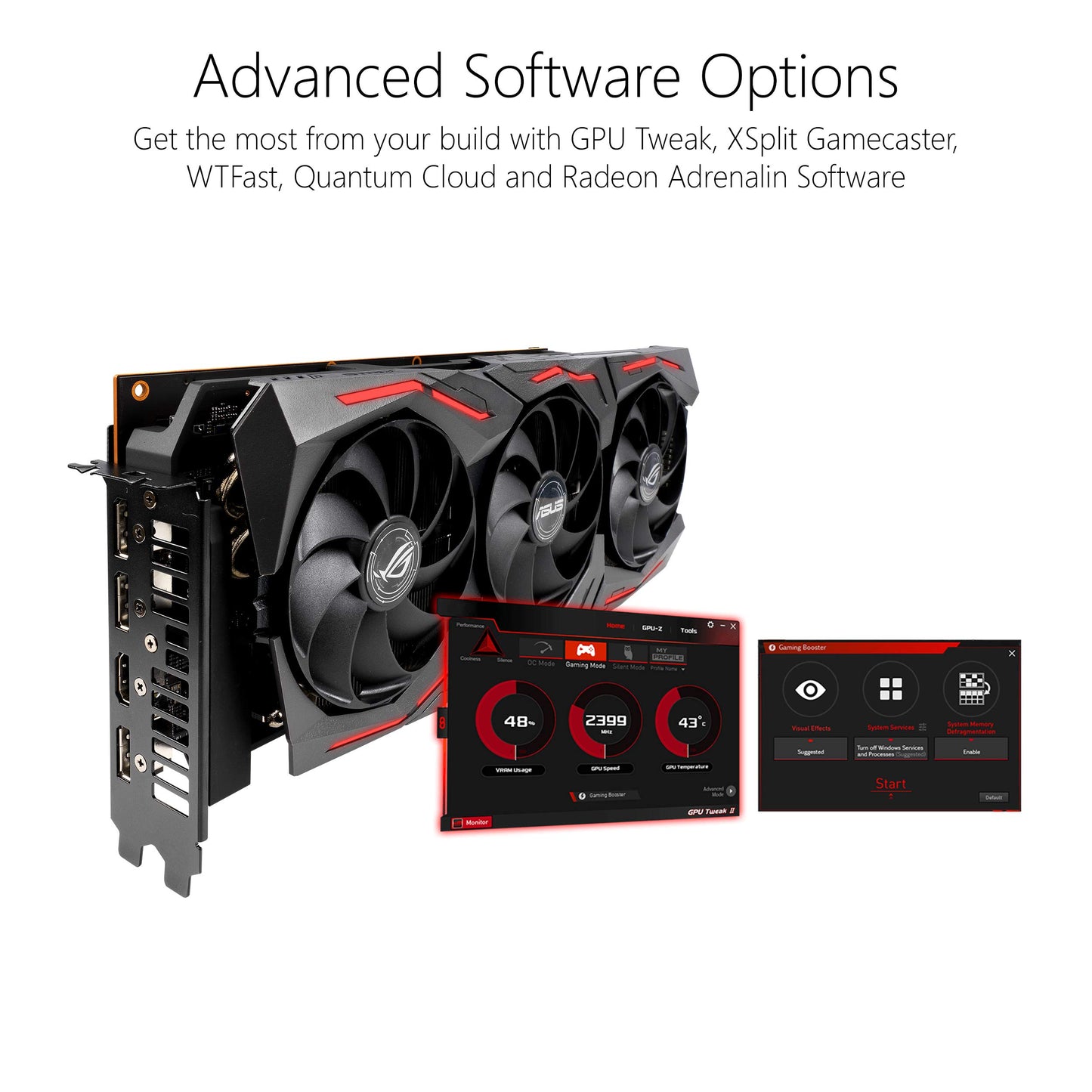 ASUS ROG Strix AMD Radeon RX 5700 Overclocked 8G GDDR6 HDMI DisplayPort Gaming Graphics Card (ROG-STRIX-RX5700-O8G-GAMING)