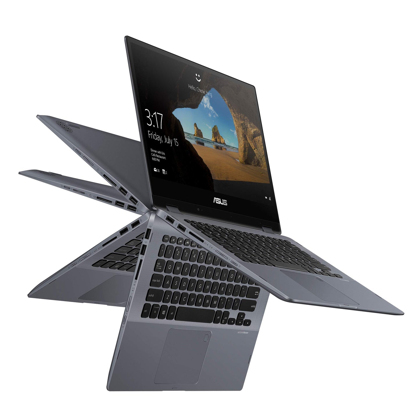 Asus TP412UA-DB31T VivoBook Flip 14 Thin and Light 2-in-1 FHD Touchscreen Laptop, Intel Core i3 CPU, 4GB RAM, 128GB SSD, Windows 10