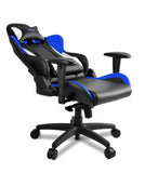 AROZZI Verona Pro V2 Premium Racing Style Gaming Chair with High Backrest, Recliner, Swivel, Tilt, Rocker & Seat Height Adjustment, Lumbar & Headrest Pillows Included, Blue-PC/Mac/Linux