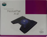 Cooler Master NotePal X2 Laptop Cooling Pad with 140 mm Blue LED Fan R9-NBC-4WAK-GP