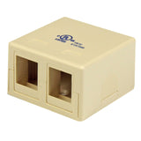 StarTech.com WALLBOX2KIV Dual Cat 5e RJ45 Wall Box (Ivory)