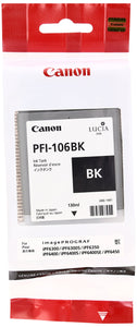 Canon PFI-106 BK - 130 ml - Black - Original - Ink Tank - for imagePROGRAF iPF6400, iPF6400SE, IPF6450