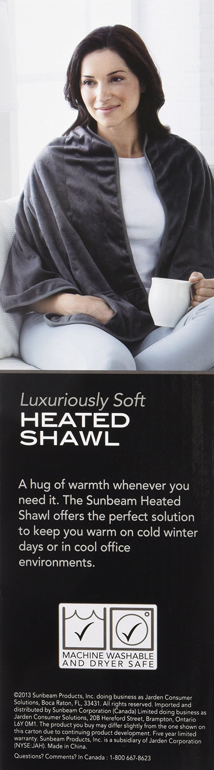 Sunbeam Heated Shawl, Gray