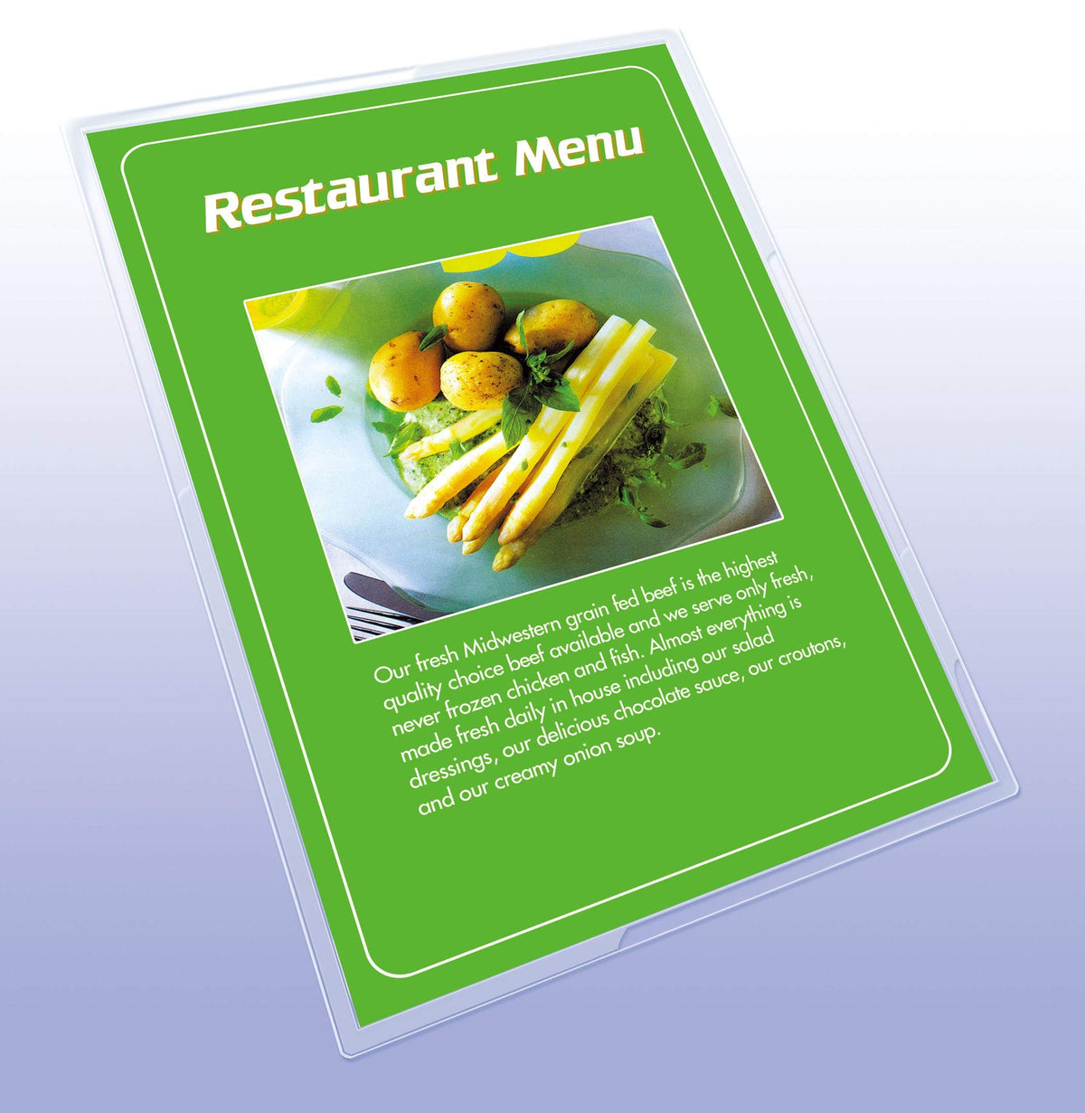 Royal Sovereign 3 Mil Thermal Laminating Pouches, 100 Pack, Menu Size, 18" x 12" x 0.6" Inches, Clear Gloss (RF03MENU0100)