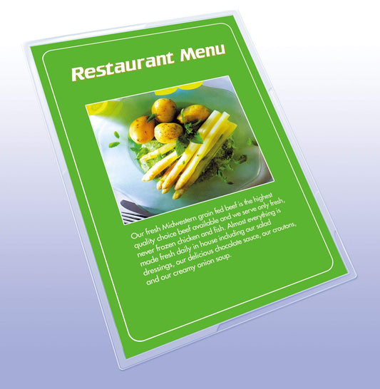 Royal Sovereign 3 Mil Thermal Laminating Pouches, 100 Pack, Menu Size, 18" x 12" x 0.6" Inches, Clear Gloss (RF03MENU0100)