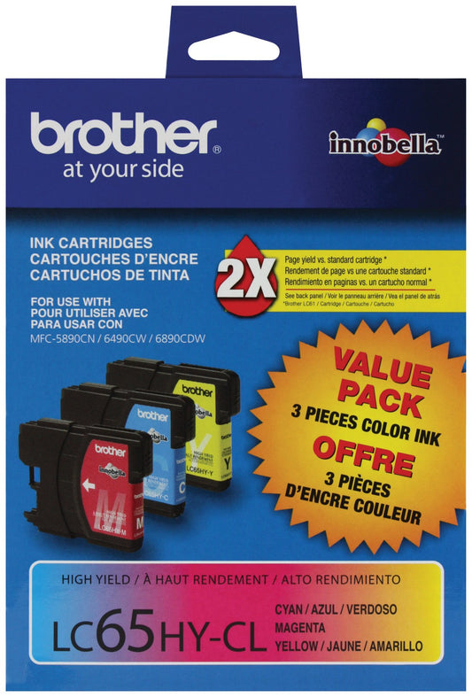 Brother LC653PKS Color Ink Cartridge - 3 Pack (CyanMagentaYellow)
