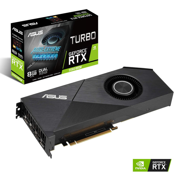 Asus GeForce RTX 2060 Super 8G Turbo Edition GDDR6 HDMI DisplayPort Graphics Card (TURBO-RTX2060S-8G-EVO)