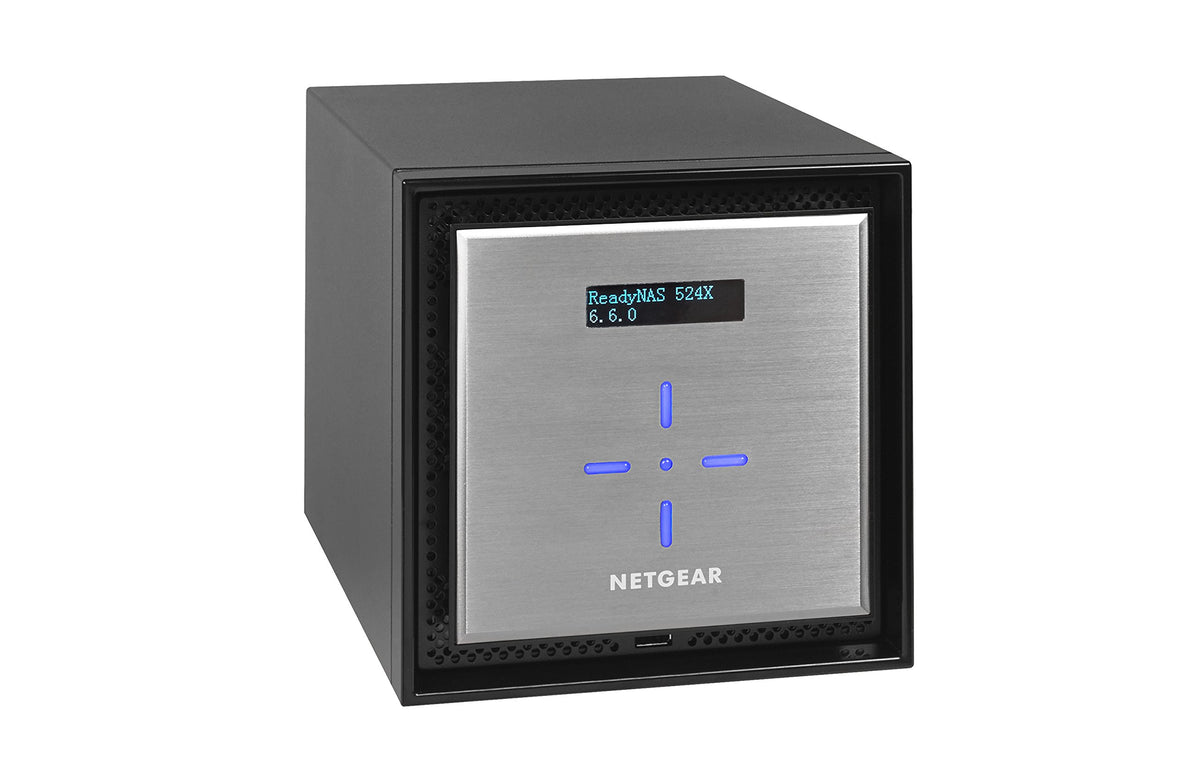 NETGEAR ReadyNAS RN524X00 4 Bay Diskless Premium Performance NAS, 40TB Capacity Network Attached Storage, Intel 2.2GHz Dual Core Processor, 4GB RAM
