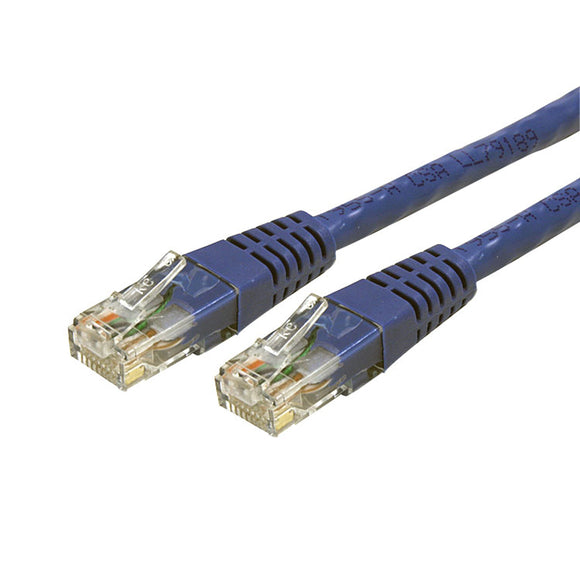 Cat6 Ethernet Cable - 7 ft - Blue - Patch Cable - Molded Cat6 Cable - Short Network Cable - Ethernet Cord - Cat 6 Cable - 7ft