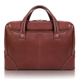 McKlein Top Grain Cowhide Leather, Dual Compartment Laptop Briefcase, Brown (88564)