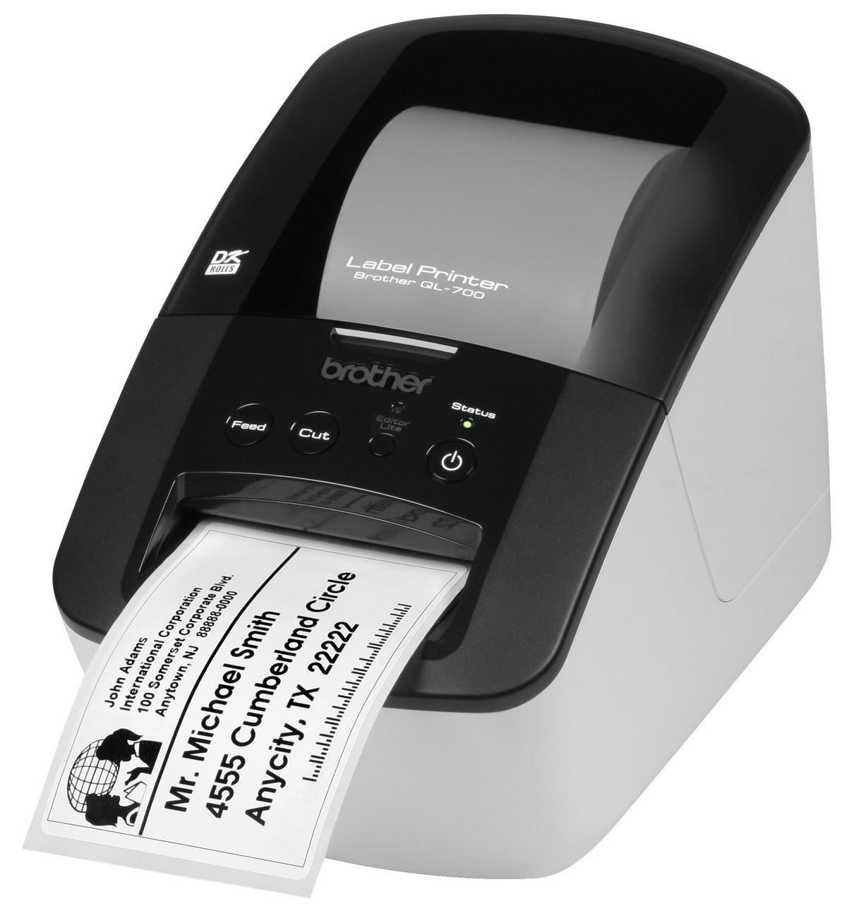 Open box of Brother QL-700 High-Speed Professional Label Printer
