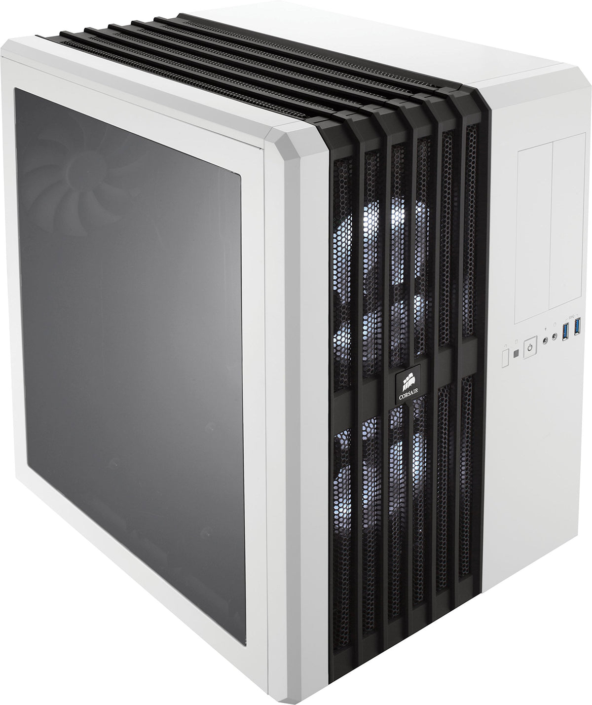 Corsair CC-9011048-WW Carbide Series Air 540 Windowed ATX High Airflow Cube Performance Computer Case with White LED Fan - Arctic White