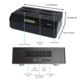 StarTech.com 4 Bay USB 3.0/ eSATA Hard Drive Duplicator Dock for 2.5" & 3.5" SATA/ IDE SSD HDD - Standalone 1:3 Copier Docking Station (SATDOCK4U3RE)
