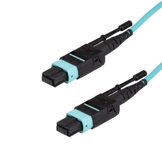 StarTech.com MPO12PL1M MTP Fiber Optic Cable, 3'/1M, OM3, 40GB, Push/Pull Tab, Plenum, MPO/MTP Connector, Fiber Patch Cable