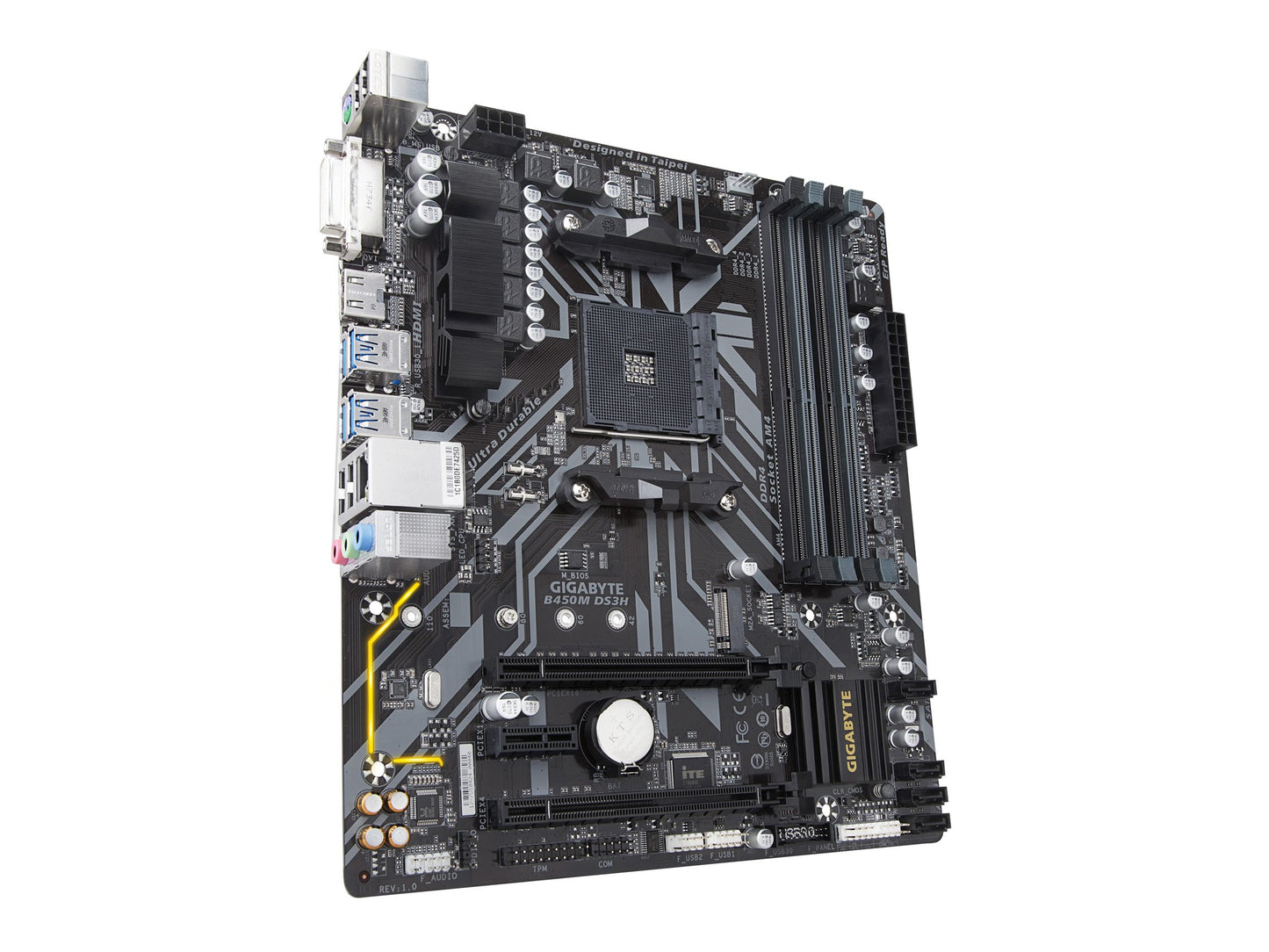 GIGABYTE B450M DS3H (AMD Ryzen AM4/M.2/HMDI/DVI/USB 3.1/DDR4/Micro ATX/Motherboard)