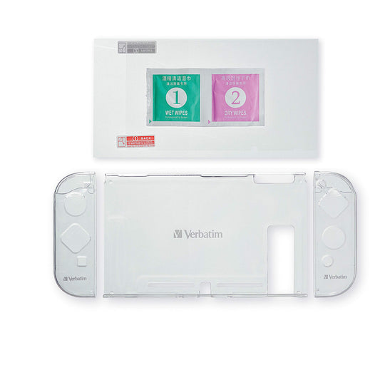 Verbatim Crystal Case with Screen Protection Film for use with Nintendo Switch