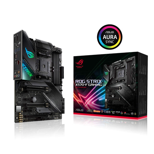 ASUS ROG Strix X570-F Gaming ATX Motherboard with PCIe 4.0, Aura Sync RGB Lighting, Intel Gigabit Ethernet, Dual M.2 with Heatsinks, SATA 6GB/S and USB 3.2 Gen 2