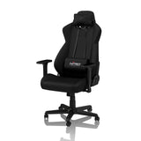 NITRO CONCEPTS S300 Gaming Chair - Stealth Black - Office Chair - Ergonomic - Cloth Cover - Up to 135kg Users - 90° to 135° Reclinable - Adjustable Height & Armrests