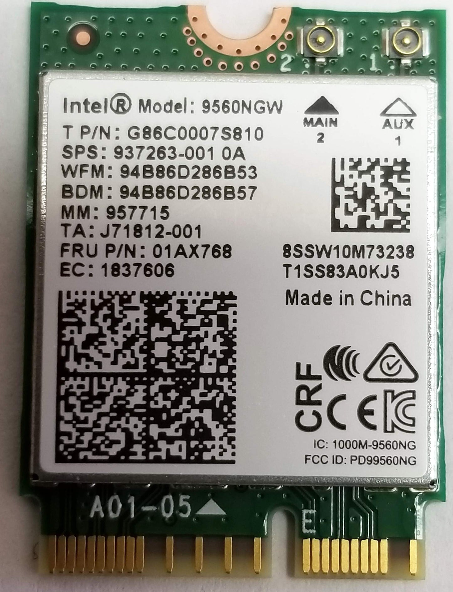 100pk Nic 9560.Ngwg.Nv 0.00 No Cpu Mm#957715