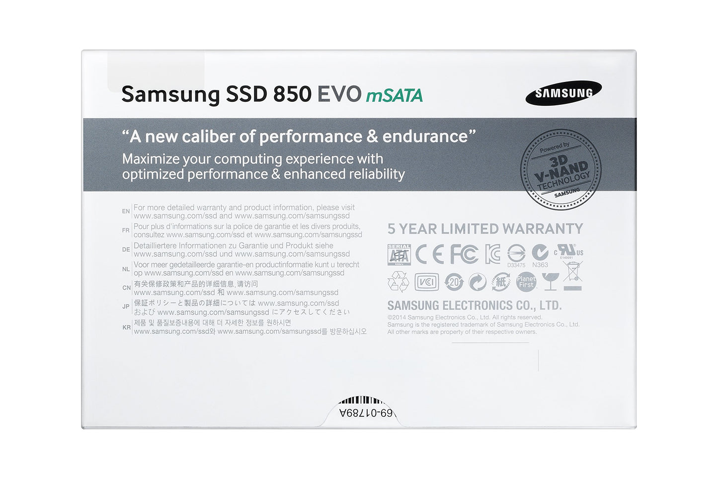 Samsung 850 EVO 120GB Internal mSATA Solid State Drive