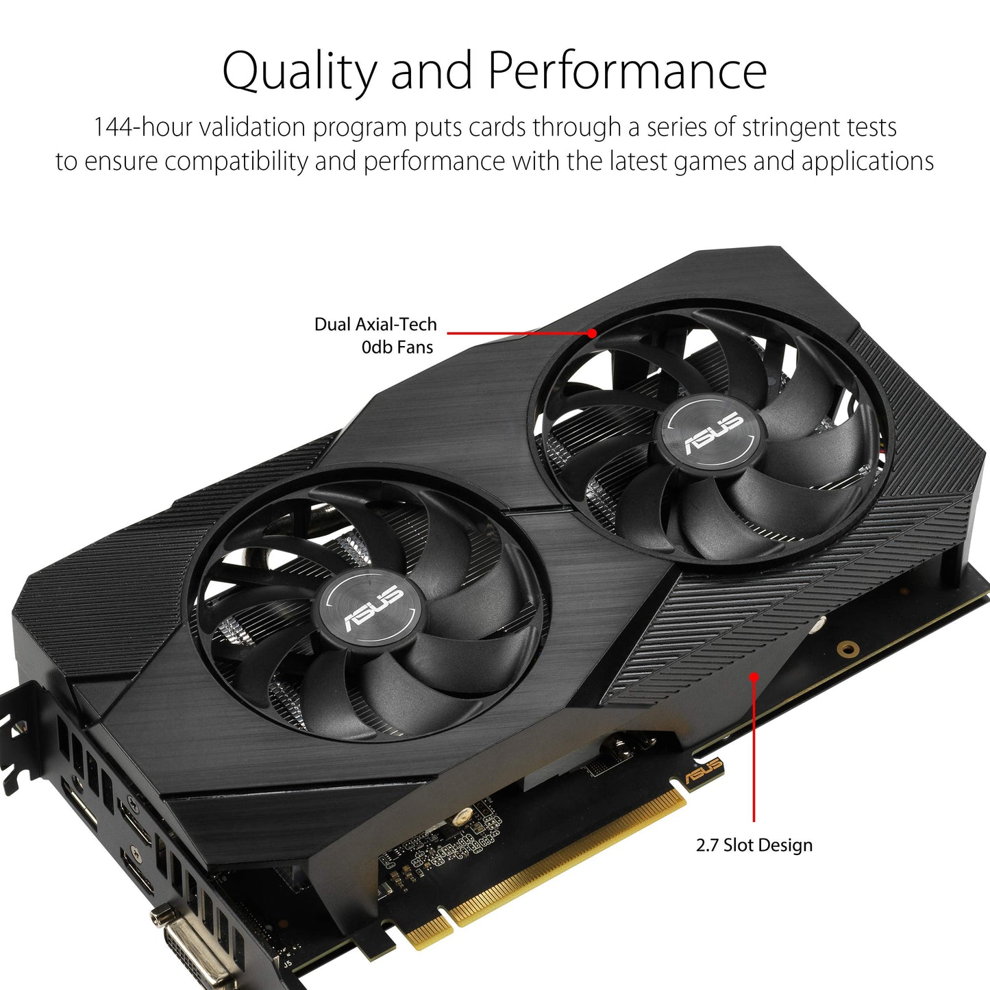 ASUS GeForce GTX 1660 Super Overclocked 6GB Dual-Fan EVO Edition VR Ready HDMI DisplayPort DVI Graphics Card (DUAL-GTX1660S-O6G-EVO)