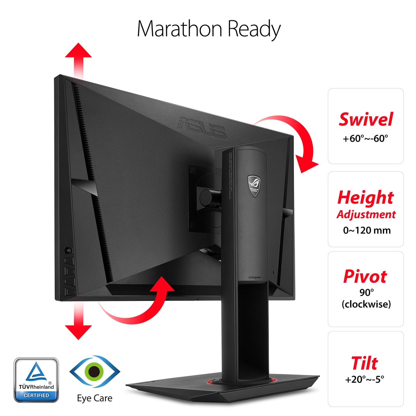 ASUS ROG Swift PG278QR 27" Gaming Monitor 1440p 1ms 165Hz DP HDMI G-SYNC Eye Care