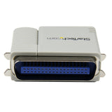 StarTech.com 1-Port 10/100 Mbps Parallel Network Print Server - Fast Centronics Ethernet Printer Server Adapter - Windows 10 (PM1115P2)