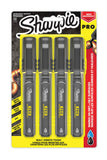Sharpie Pro Permanent Marker, Fine Point, Black, 4-Count Marker