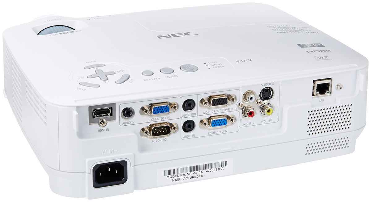 Xga, Dlp, 3100 Lumen, 3000:1 Contrast Projector W/7w Speaker, 3D Ready, Closed C