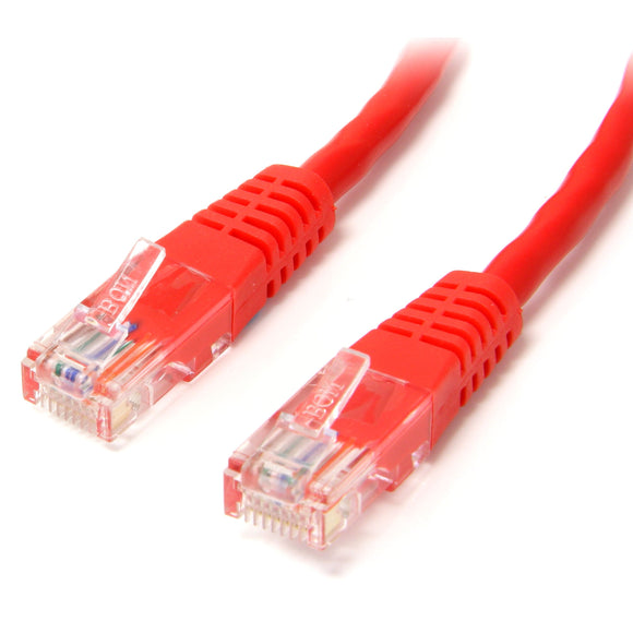 StarTech.com M45PATCH3RD Molded RJ45 UTP Cat 5e Patch Cable, 3-Feet (Red)