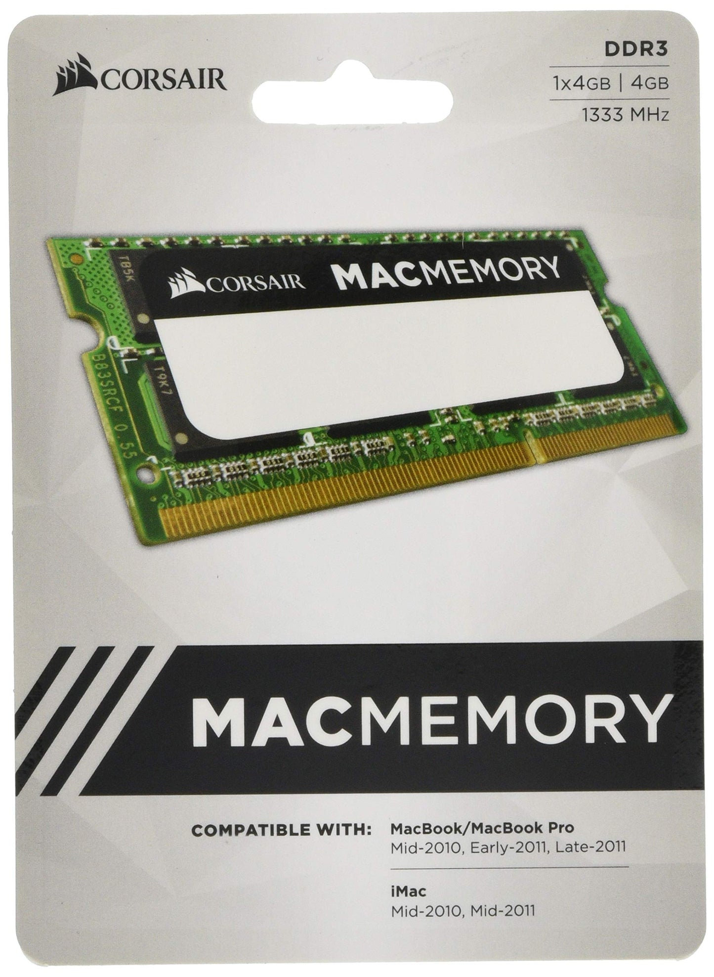 Corsair Apple Certified 4GB (1x4GB) DDR3 1333 MHz PC3 10666 Laptop Memory (CMSA4GX3M1A1333C9)