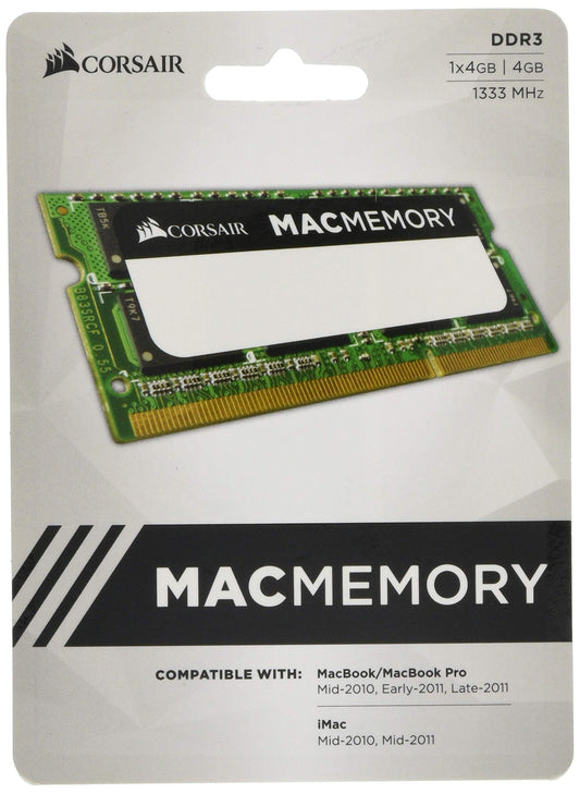 Corsair Apple Certified 4GB (1x4GB) DDR3 1333 MHz PC3 10666 Laptop Memory (CMSA4GX3M1A1333C9)