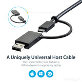 Universal Laptop Docking Station - USB-C & USB 3.0 Dock - Dual 4K DP & HDMI - 60W Pd - Mac Windows & Chrome OS - 4X USB 3.0