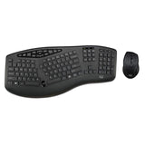 Adesso Wkb-1600CB Truform Media 1600 Wireless Ergonomic Keyboard and Optical Mouse